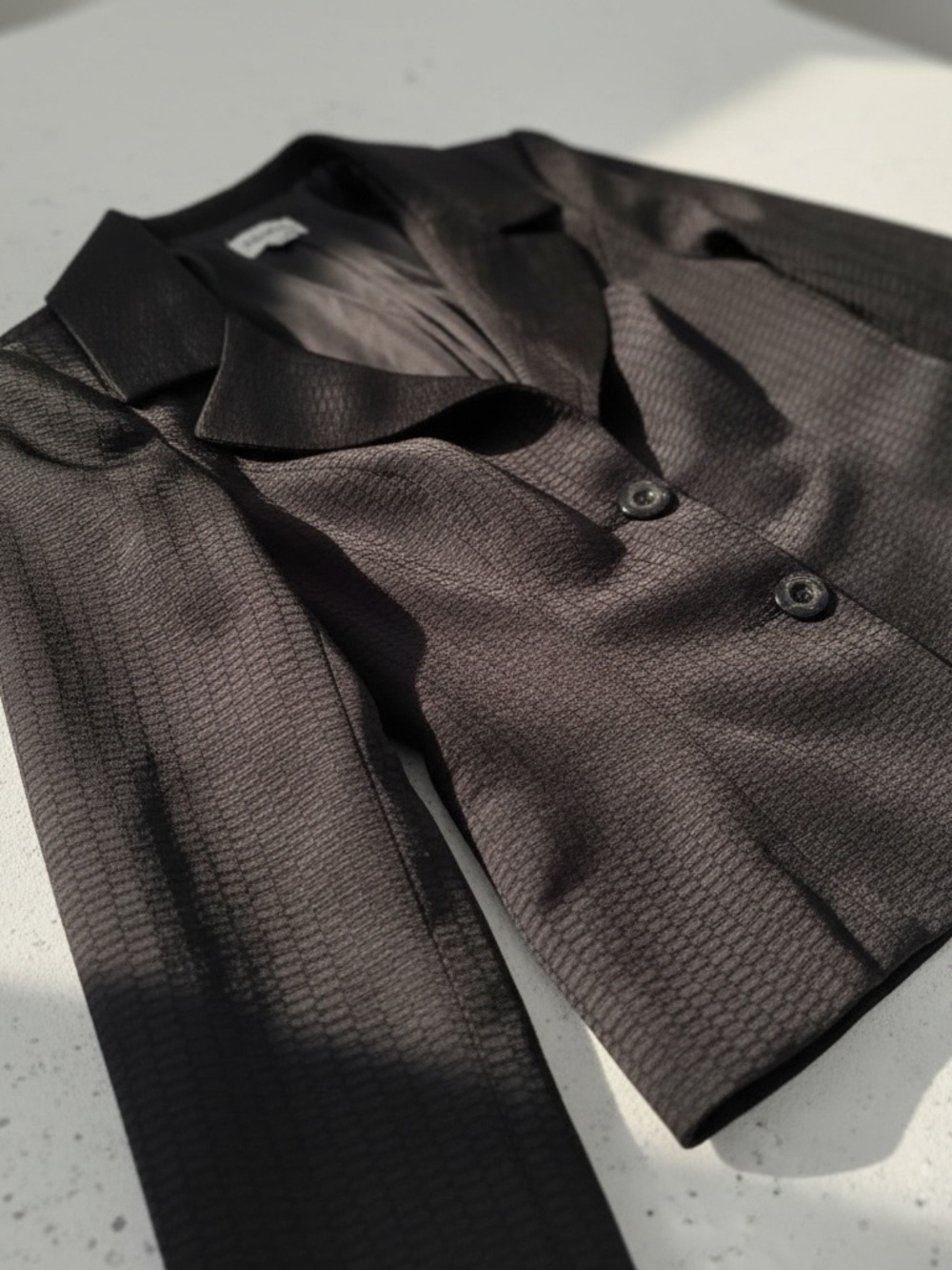 Nicolette Classic, Textured & Tailored Black Blazer - Women’s